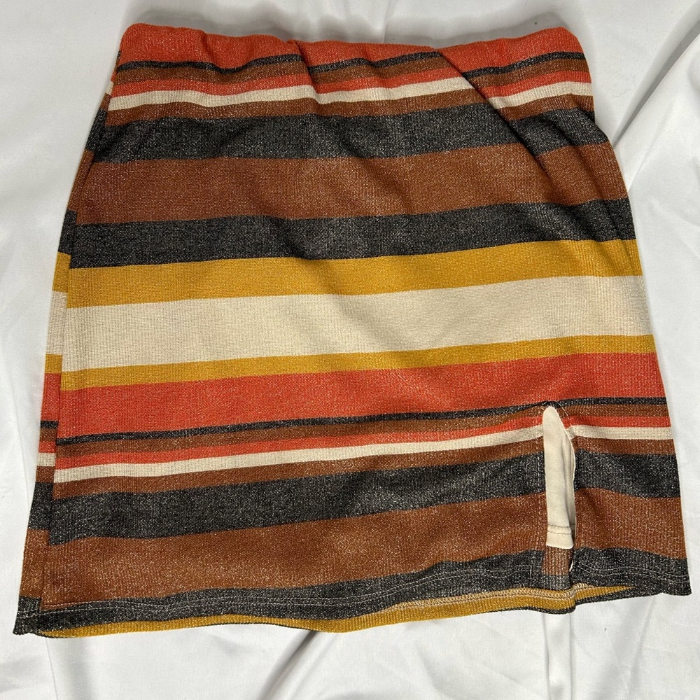 Boho Sage The Label striped mini skirt size medium